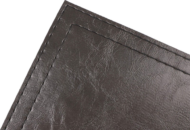 Jovono Waterproof PU Placemats, Faux Leather Dinging Table Mat, Set of 4, Easy to Wipe Off Scrub Vinyl Mat, Heat & Stain Resistant for Office Conference Table, Home Decor G Graphite Grey - Image 5